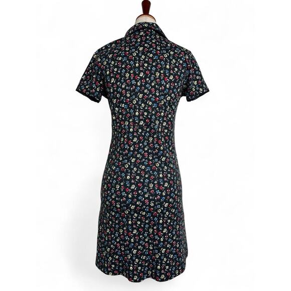 VTG 90s Aeropostale Floral Midi Dress XS Short Sleeve Button up Henley - Picture 2 of 5